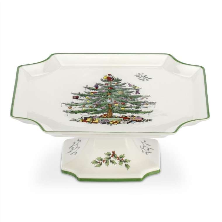 Квадратное блюдо для пирожных  CHRISTMAS TREE