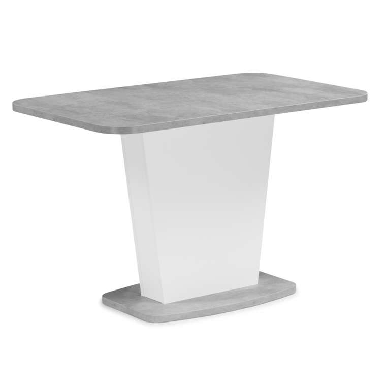 Раздвижной обеденный стол Комфорт серо-белого цвета