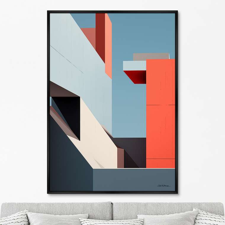 Репродукция картины City morning geometry, No 1, 2024г.
