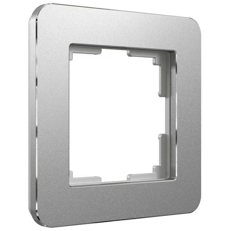 Рамка из металла на 1 пост Platinum алюминий W0012606 Platinum  алюминий