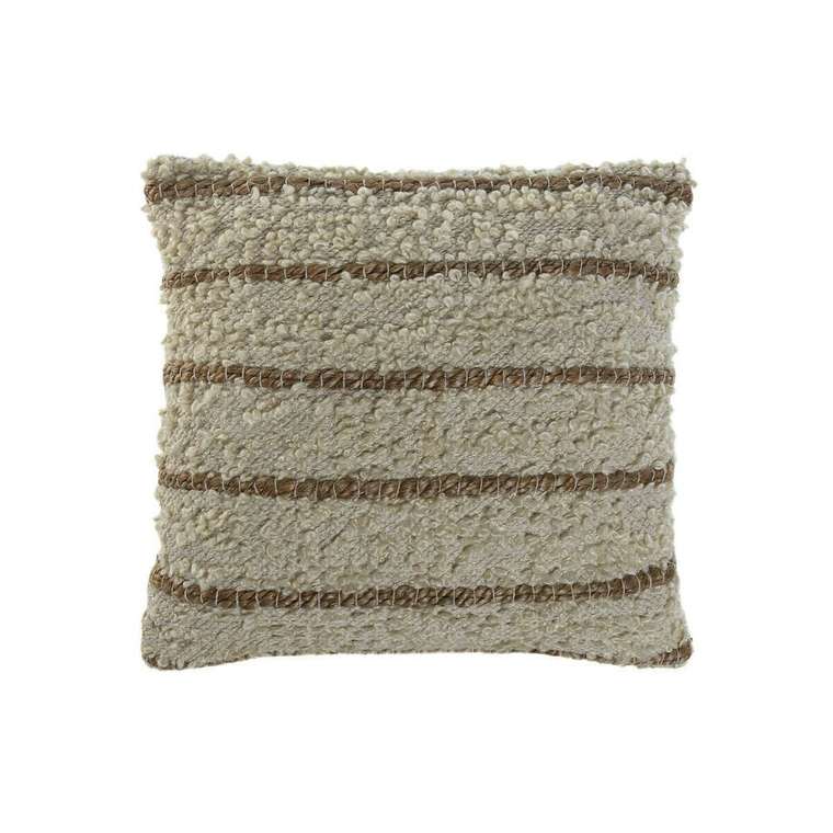 Декоративная подушка Boho 45x45 из хлопка и джута