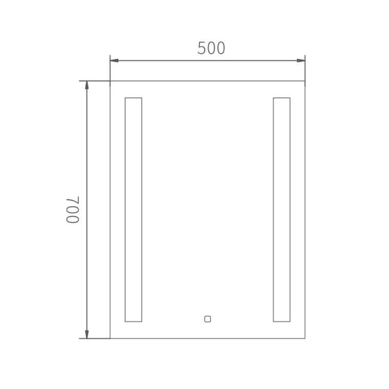 Зеркало с LED подсветкой Haiba HB663, 50x70