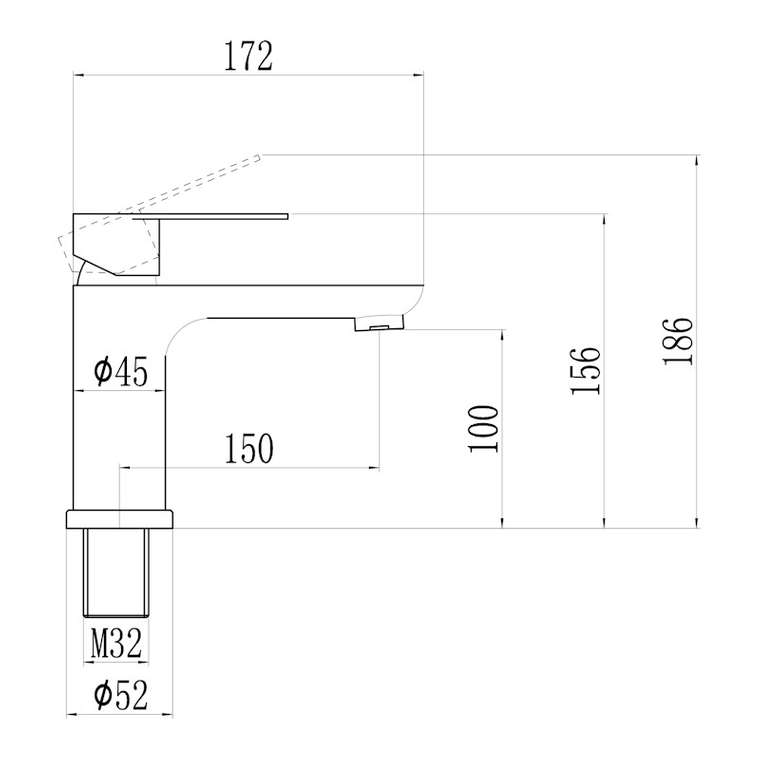 Смеситель для раковины Fmark FS8801, сатин
