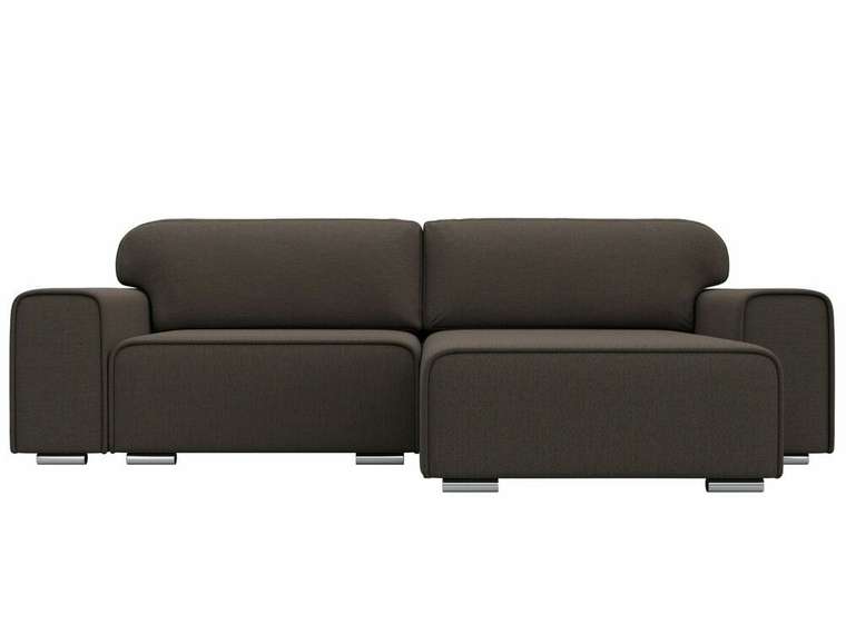 Угловой диван-кровать Лига 029 коричневого цвета правый угол