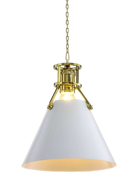 Подвесной светильник Triangle с белым плафоном 