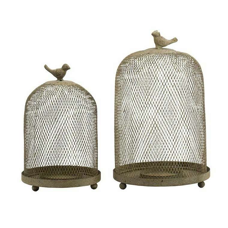 Набор из двух подсвечников бежевого цввета