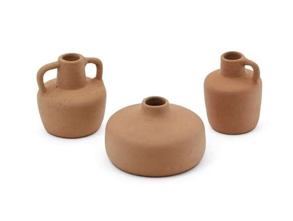 Набор из трех ваз Sofra терракотового цвета