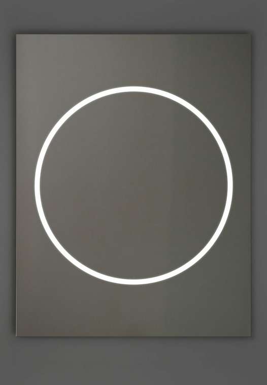 Прямоугольное зеркало с подсветкой в форме круга