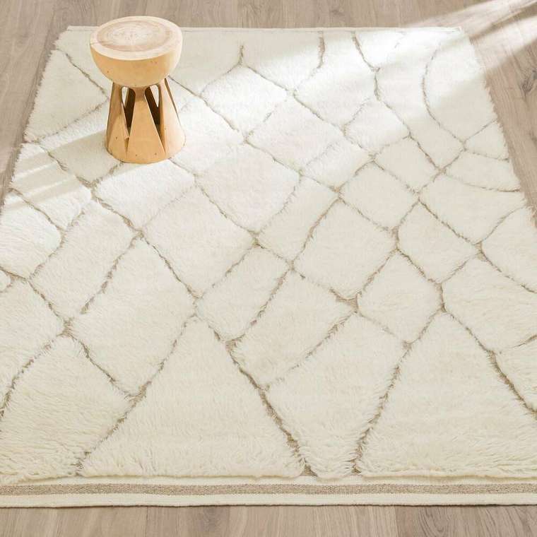 Ковер Djurdi 160x230 белого цвета