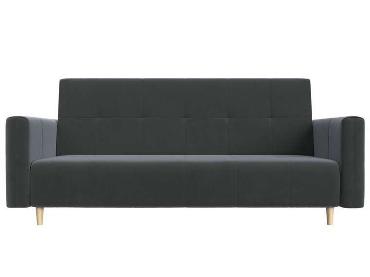 Прямой диван-кровать Вест серого цвета