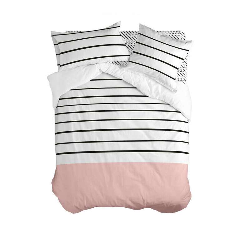 Пододеяльник Blanc Blush 240х260 бело-розового цвета