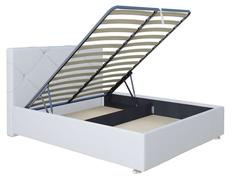 Кровать Моранж 180х200 белого цвета с подъемным механизмом