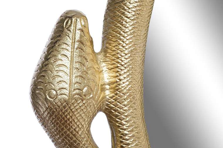   Зеркало декоративное Змея золотого цвета