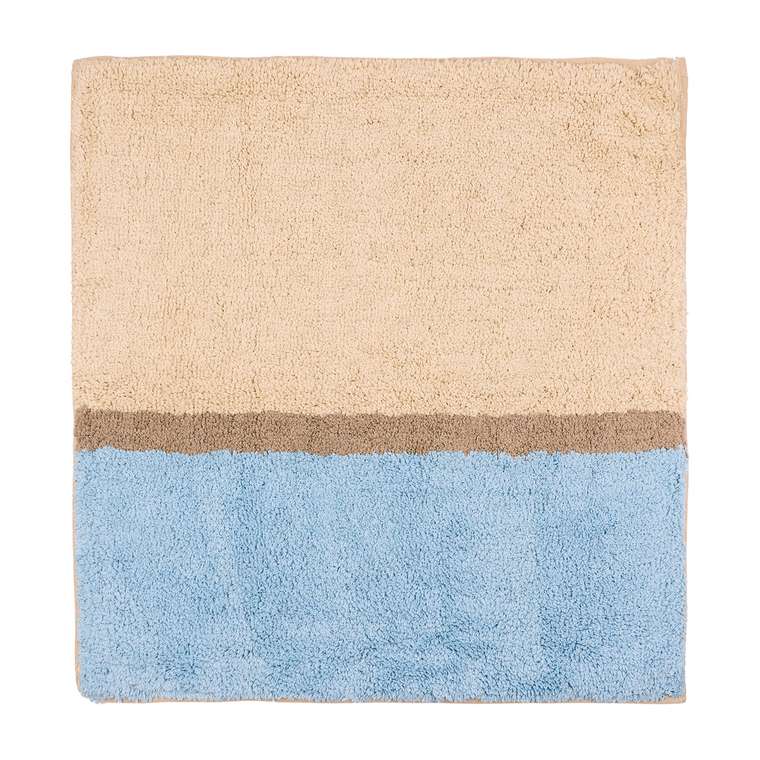Мягкий коврик Naturel для ванной комнаты 70х70 бежево-голубого цвета
