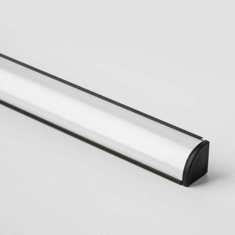 Угловой алюминиевый профиль для светодиодной ленты черно-белого цвета