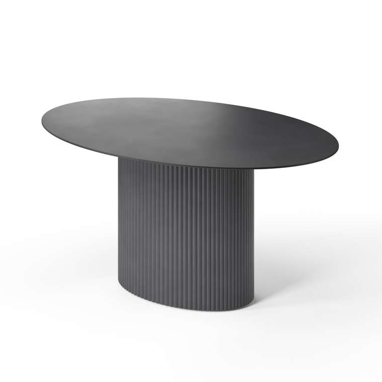 Овальный обеденный стол Эрраи черного цвета
