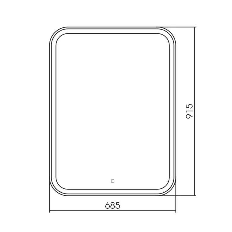 Зеркало Silver Mirrors Stiv neo 685х915 (Сенсорный выключатель)