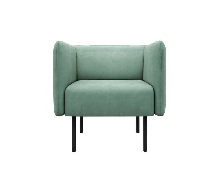 Кресло из велюра Рио зеленого цвета
