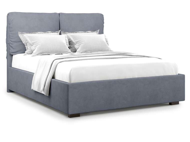 Кровать Trazimeno 140х200 серого цвета с подъемным механизмом