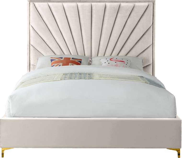 Кровать Эклипс 160x200 молочного цвета