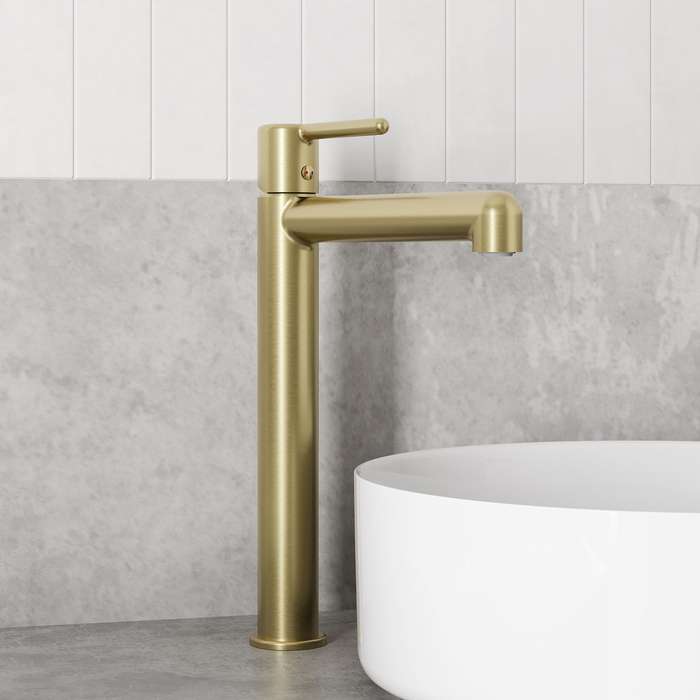 Cмеситель для настольного умывальника IDDIS Aiger золотого цвета 