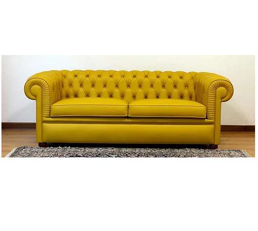 Прямой диван Chet M желтого цвета