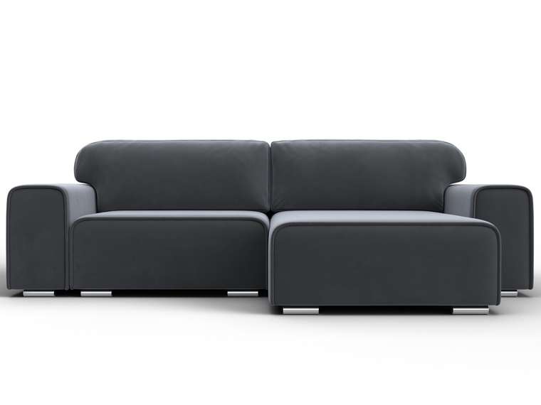 Угловой диван-кровать Лига 029 серого цвета правый угол