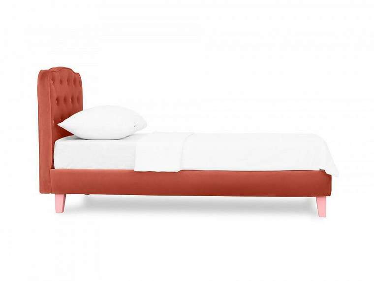 Кровать Candy 80х160 темно-розового цвета с розовыми ножками