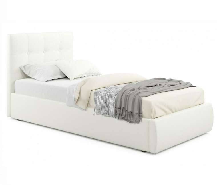 Кровать Selesta 90х200 с подъемным механизмом и матрасом светло-бежевого цвета
