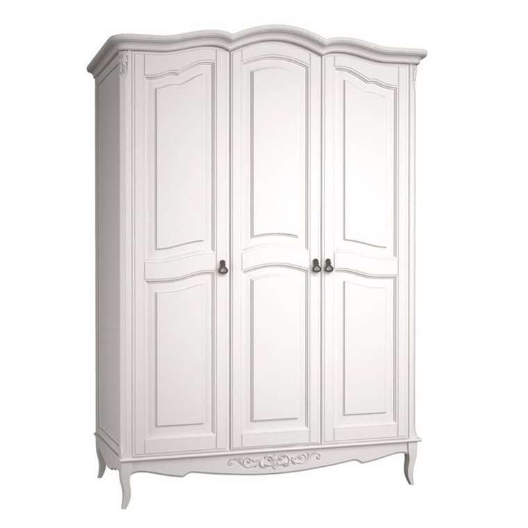 Шкаф трехдверный Akrata белого  цвета 