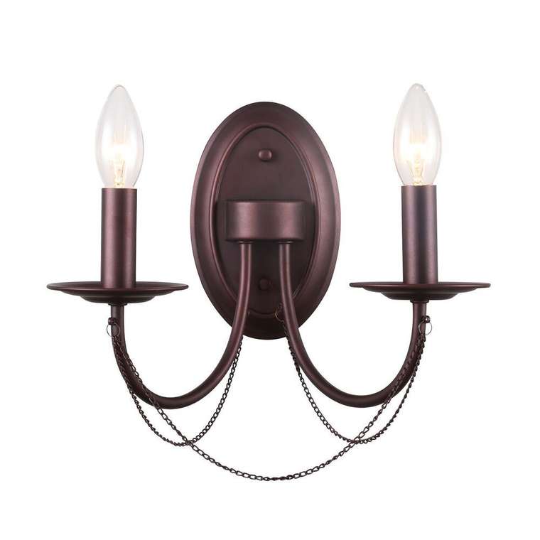 Бра Plini кофейный металл 2*E14*40W, excluded