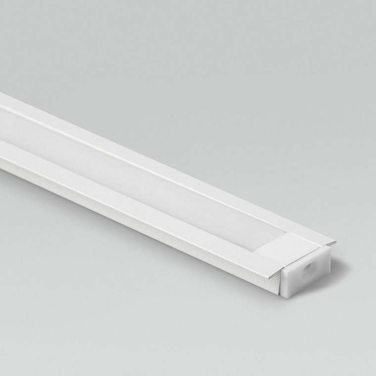 Встраиваемый алюминиевый профиль для светодиодной ленты белого цвета