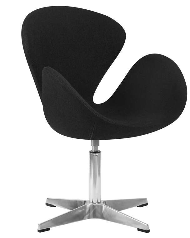 Кресло дизайнерское Swan черного цвета