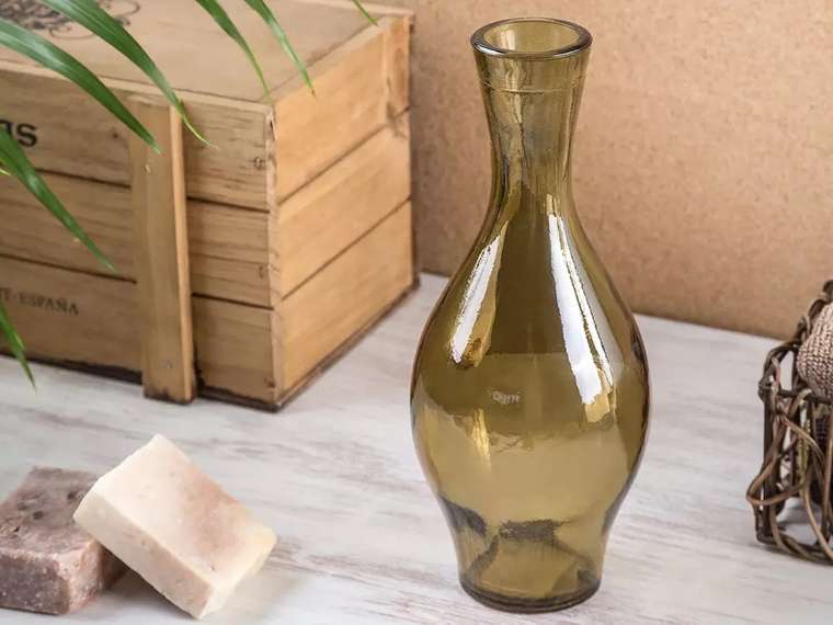Ваза Naturel из стекла зеленого цветеа
