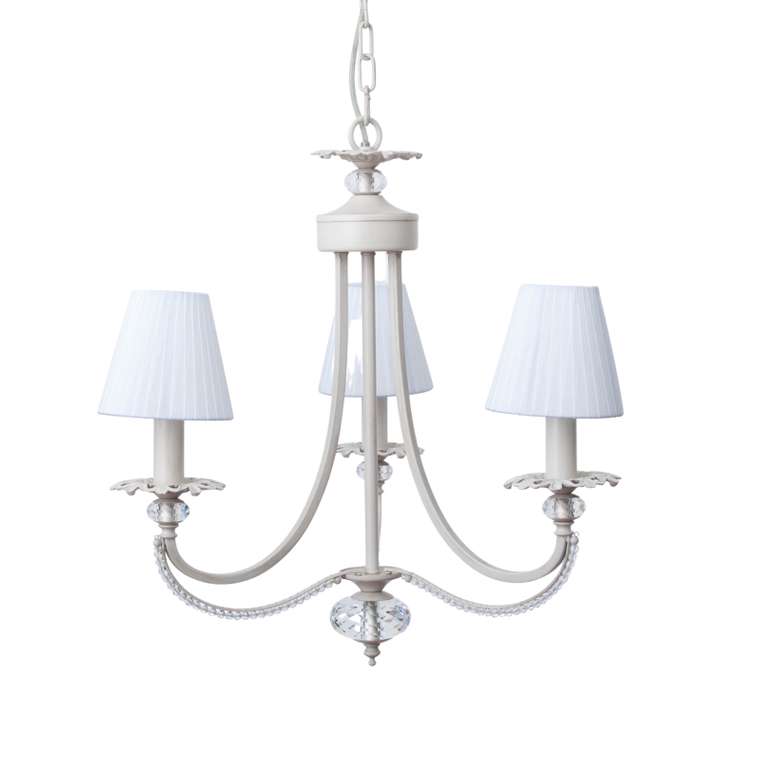 Подвесная люстра Josephine 3007/3(creampearl) (ткань, цвет белый)