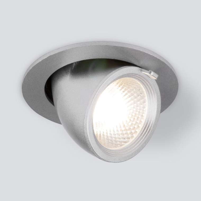 Встраиваемый точечный светодиодный светильник 9918 LED 9W 4200K серебро Osellu