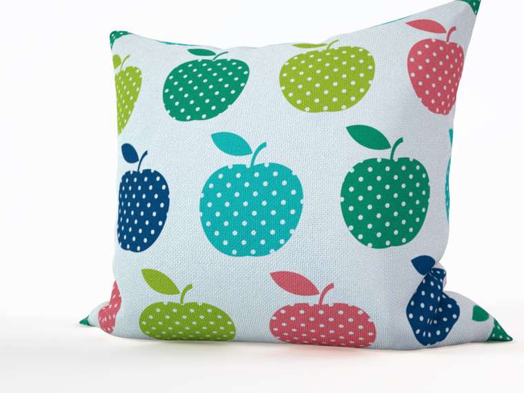 Декоративная подушка: Цветные яблочки
