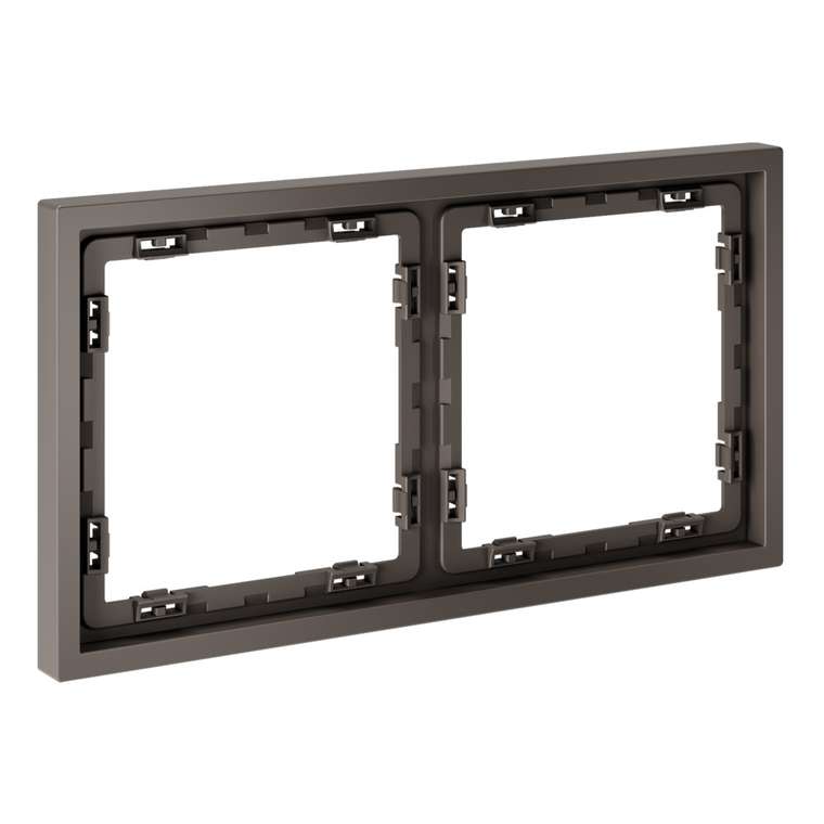 Рамка пластиковая VOLTUM S70 на 2 пост, (капучино)