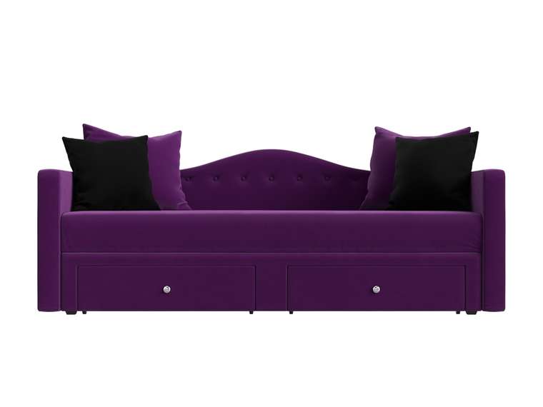 Прямой диван-кровать Дориан фиолетового цвета