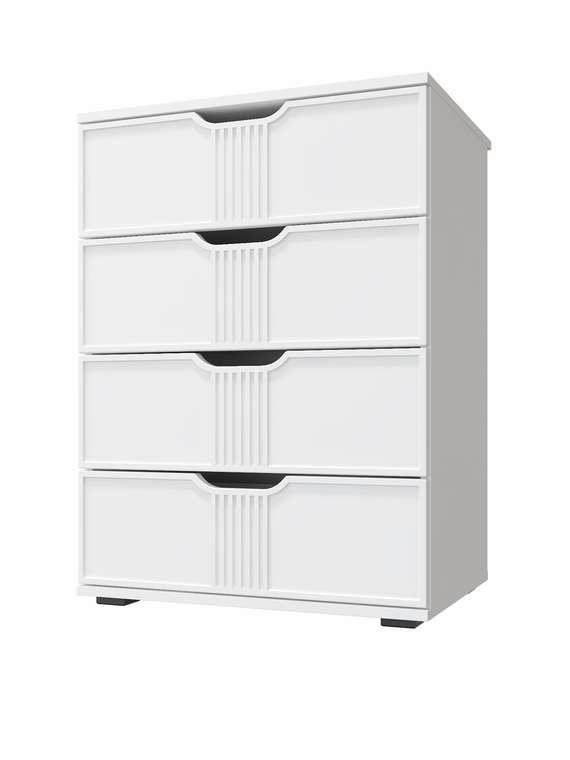 Комод Эмилия ЭЛ-19 цвет белый структурный/меренга