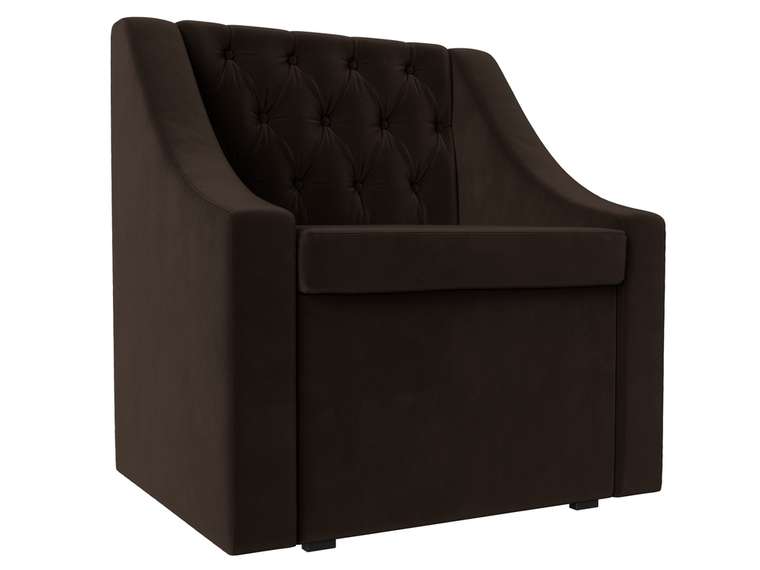Кресло Мерлин коричневого цвета с ящиком