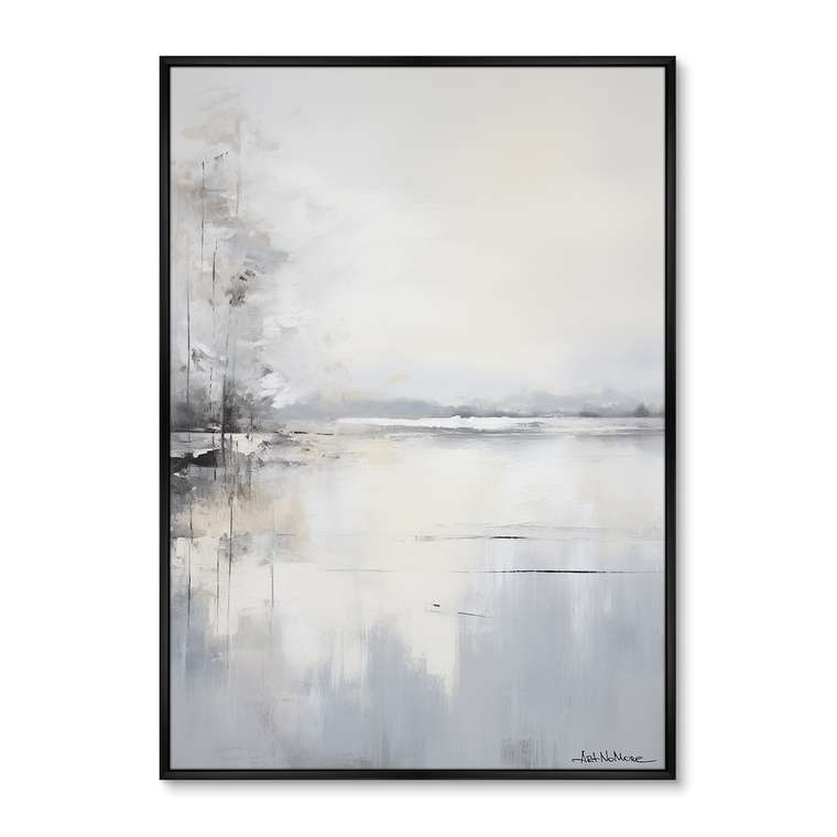 Репродукция картины Landscape collection, Winter lake, No 1, 2024г.