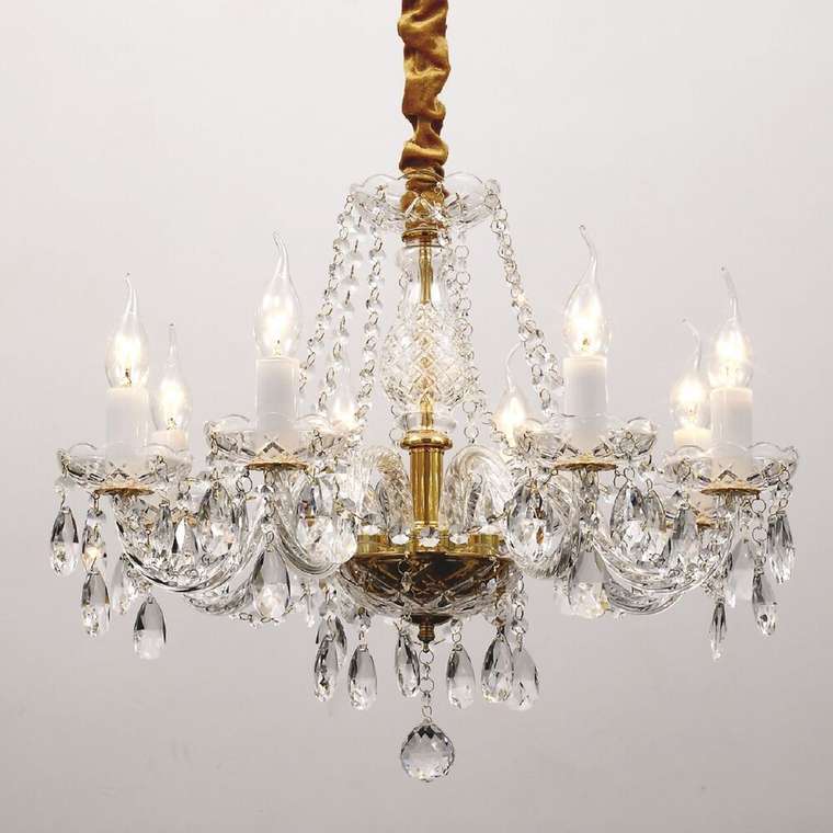 подвесная люстра Monreal прозрачный металл, стекло, хрусталь 8*E14*40W, excluded