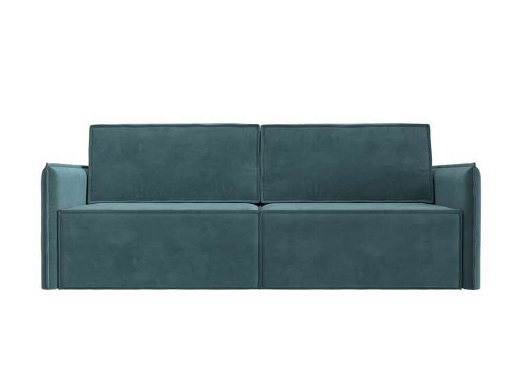 Прямой диван-кровать Либерти бирюзового цвета