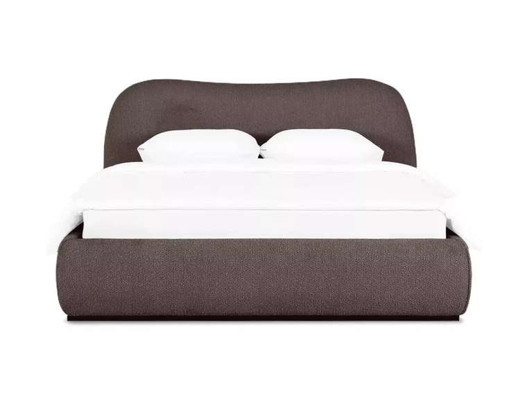 Кровать Patti 160х200 коричнево-серого цвета без подъемного механизма
