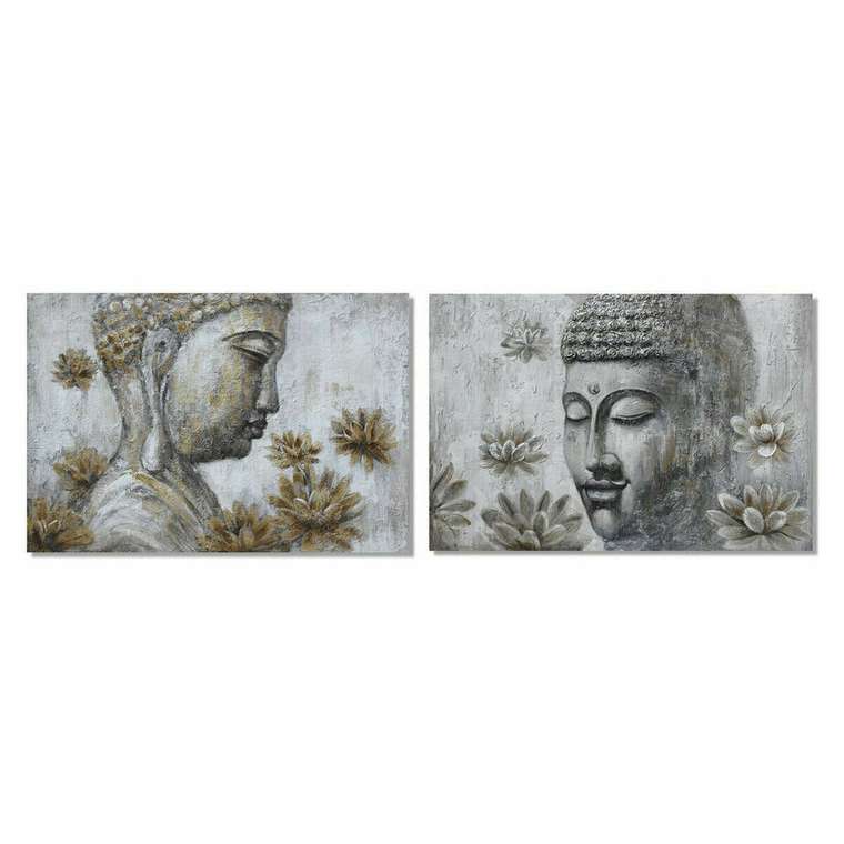 Картина 120 x 2,8 x 80 cm Будда Восточный (2 штук)