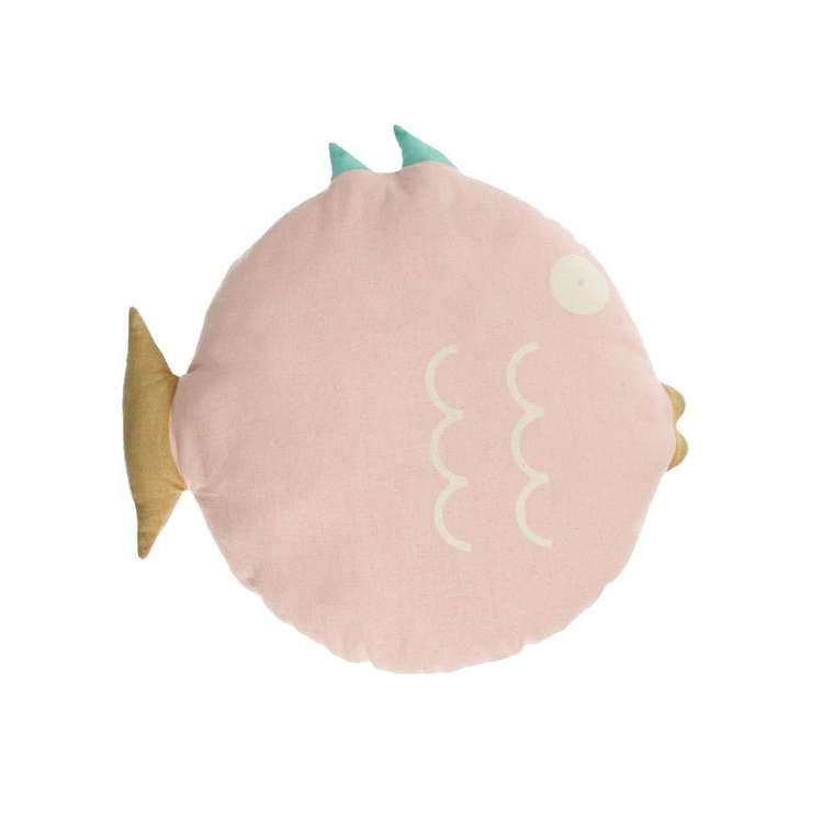 Подушка Delmare в форме рыбы розового цвета