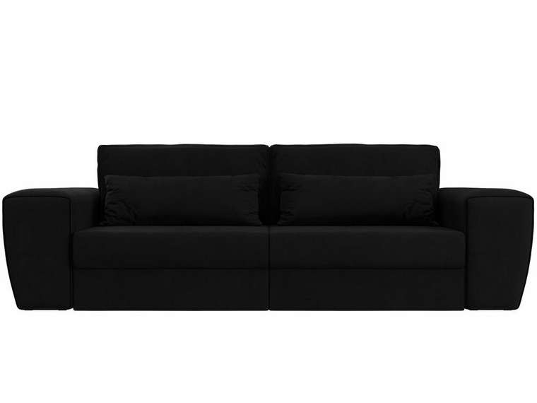 Прямой диван-кровать Лига 008 черного цвета