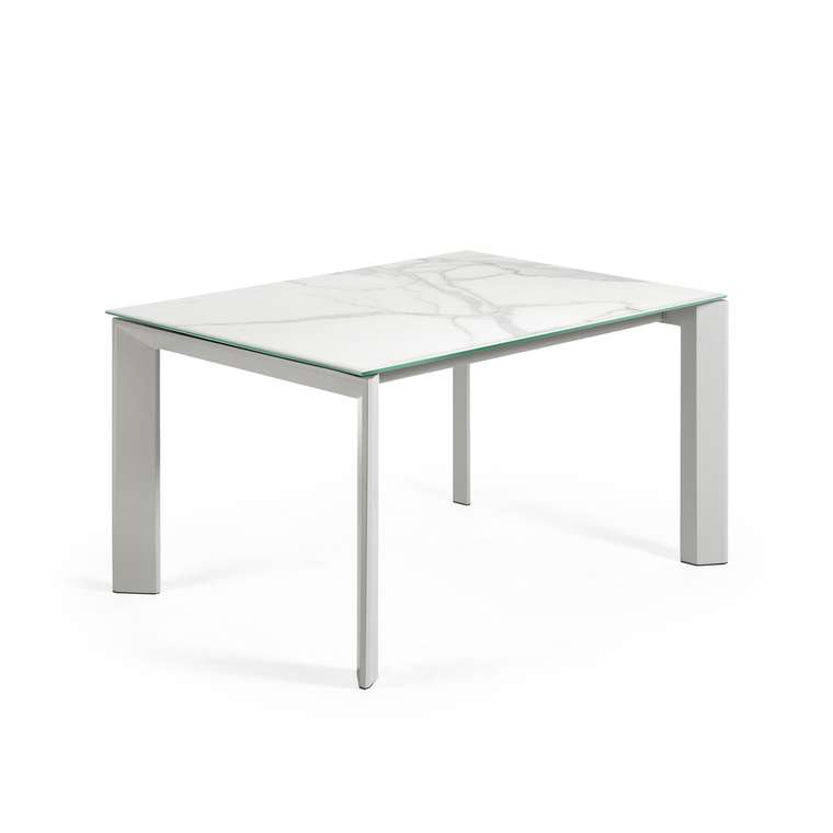 Раздвижной обеденный стол Atta 140 белого цвета