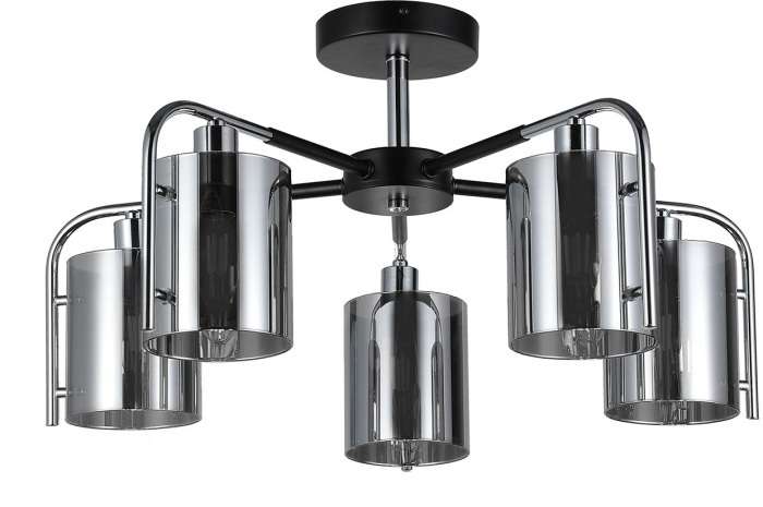 Потолочная люстра на штанге E14*40W Escada Elegant 671/5P Chrome